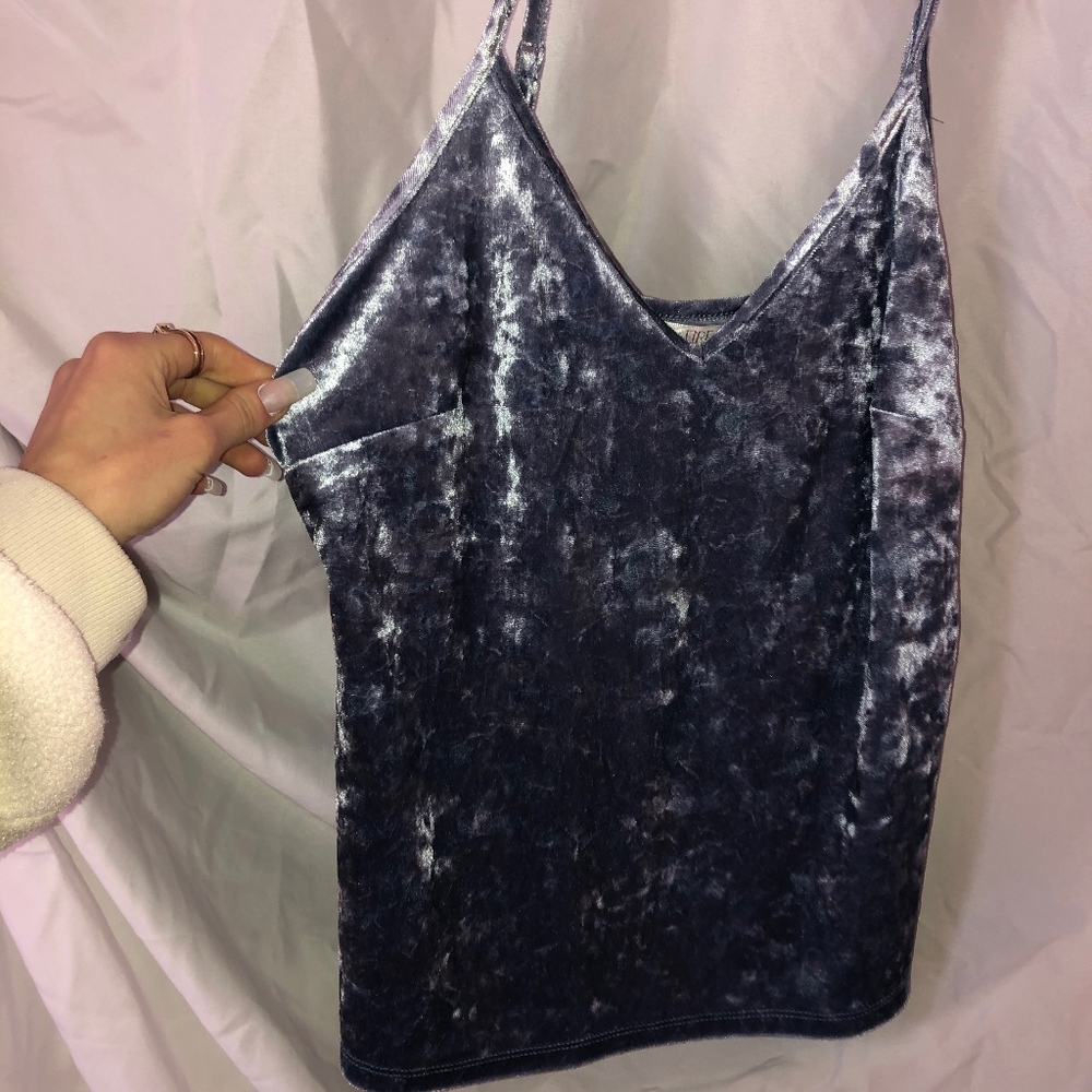 crushed velvet tank top